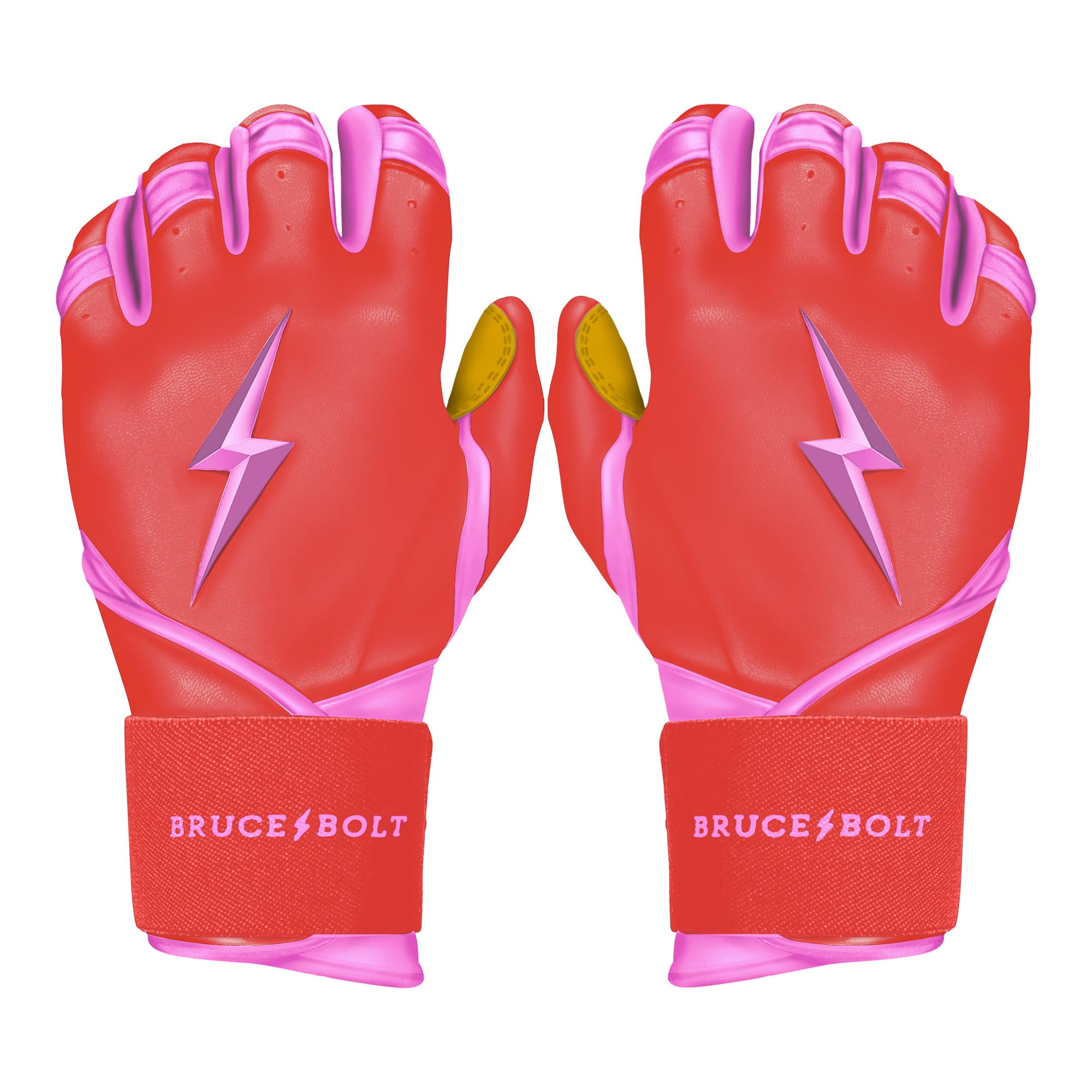 BRUCE BOLT Bader Series Long Cuff Pink Batting