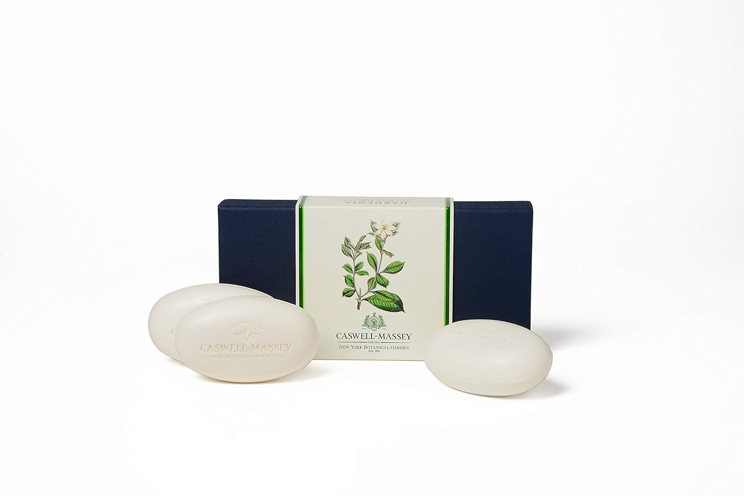 Caswell-Massey Gardenia Scented Women's Bar Soap - Set of Three Soap Bars, 3.25 oz each Triple Milled Luxury Bath Soap - NYBG Collection - Made In USA : Beauty