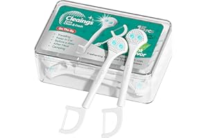 cleaings® 15Pcs Mini Disposable Tongue Brushes with Cleaning Paste Beads and Floss Picks, Tongue Cleaners, Reduce Bad Breath, Tongue Scraper-Mint Flavor (Pack of 1)