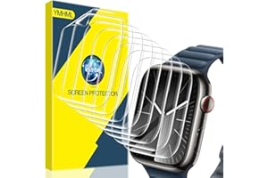 YMHML [ 8 Pack Screen Protector Compatible for Apple Watch 45mm Series 9 Series 8 Series 7, [Upgrade Flexible Film] Soft HD Clear Anti-Scratch Film for iWatch Accessories