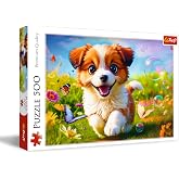 Trefl Happy Puppy - 500 Piece Puzzle 18.9"x13.4" | RED, DIY, Creative Entertainment, Classic Jigsaw, 10+
