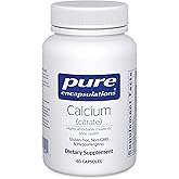 Pure Encapsulations Calcium (Citrate) - Supplement for Bone, Teeth, Colon, and Cardiovascular Health Support* - with Premium Calcium Citrate - 60 Capsules