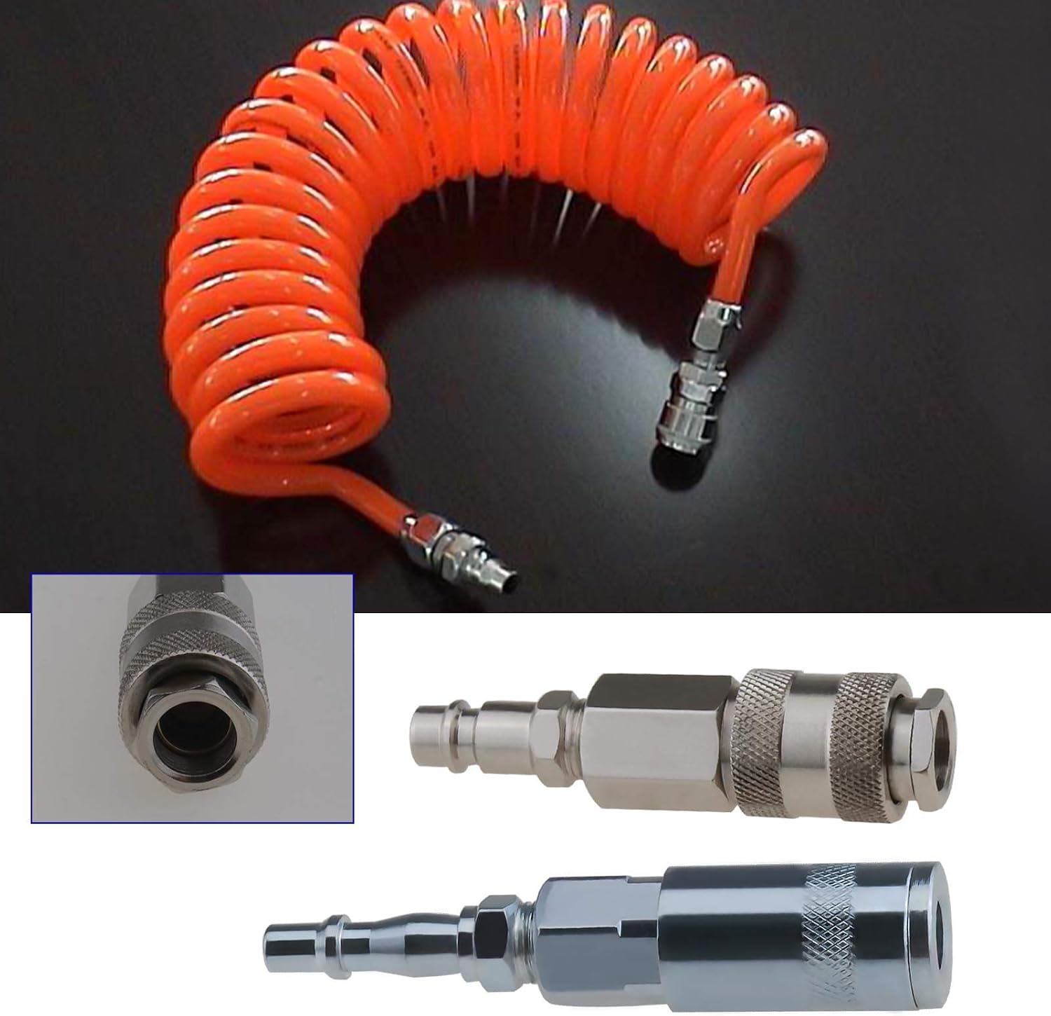 OTOTEC 4Pcs Euro & PCL Air Fitting Conversion Adapters Set 1/4 Inch BSP Male Euro to Female PCL & Male PCL to Female Euro Converter Airline Hoses Quick Release - Image 3