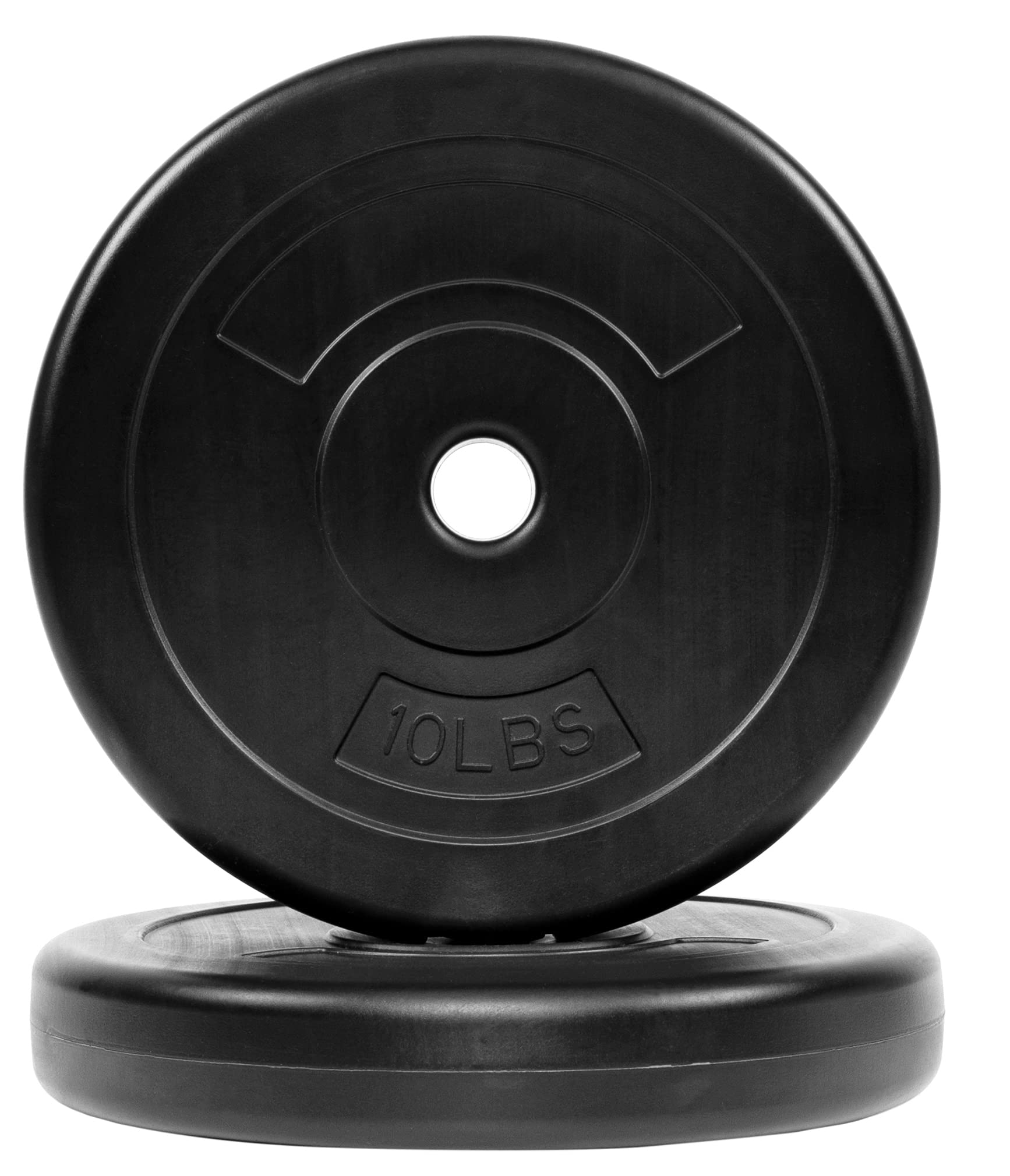 Fitvids Vinyl Standard 1-Inch Plate Weight Plate for Strength Training and Weightlifting, 10-Pound, Pair