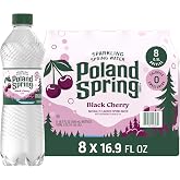 Poland Spring Sparkling Water, Black Cherry, 16.9 oz. Bottles (8 Pack) | Still Bottled Water with Naturally Occurring Minerals &amp; Electrolytes - Pure Crisp Refreshing Hydration