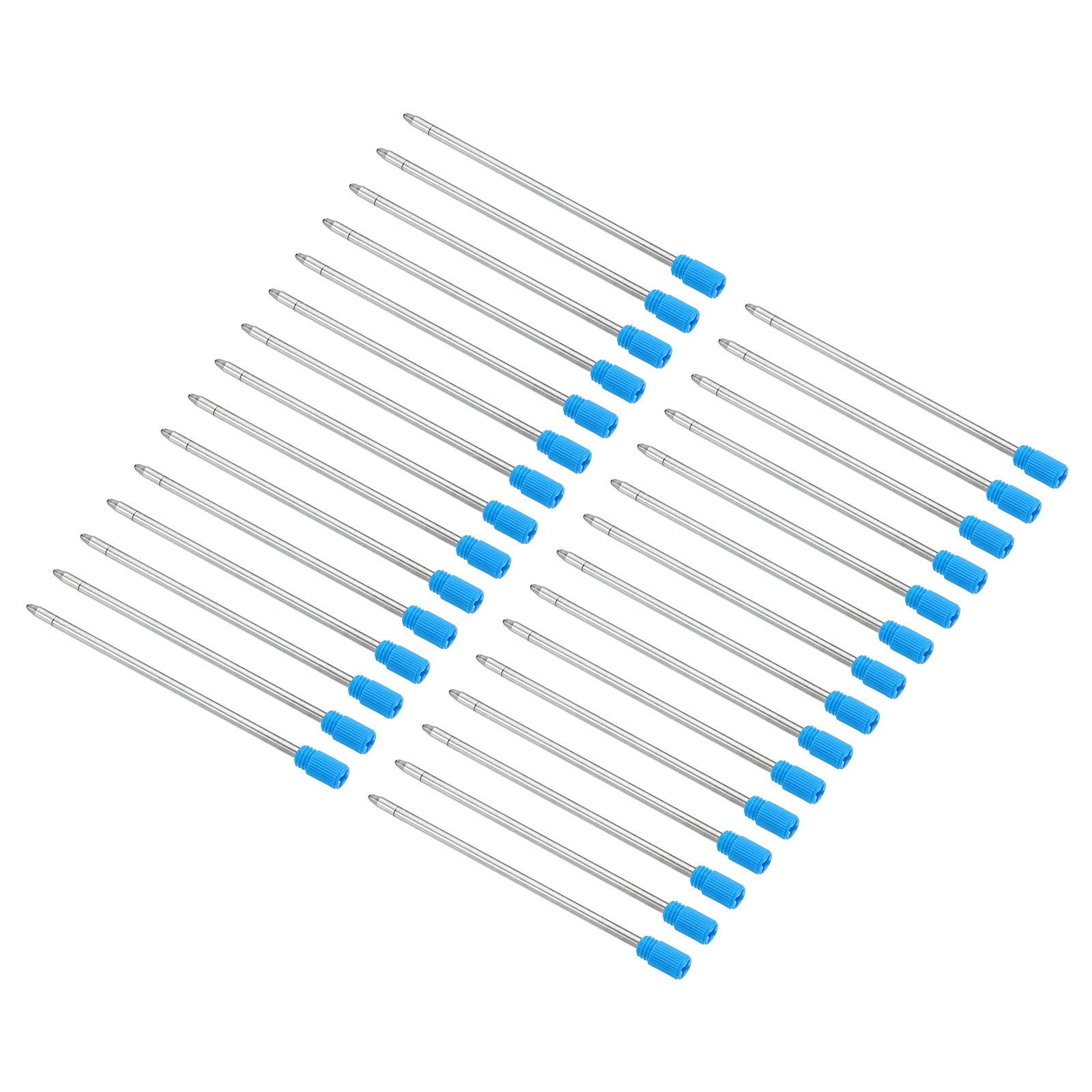 PATIKIL 1mm Ink Pen Refills, 30 Pcs Ballpoint Refill Medium Point Metal Compatible Replaceable Replacement for Pen, Writing, Office, Blue