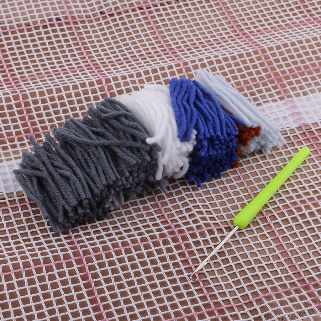 CUTICATE Wolf Pattern Latch Hook Rug Kits for Beginners Kids Adults