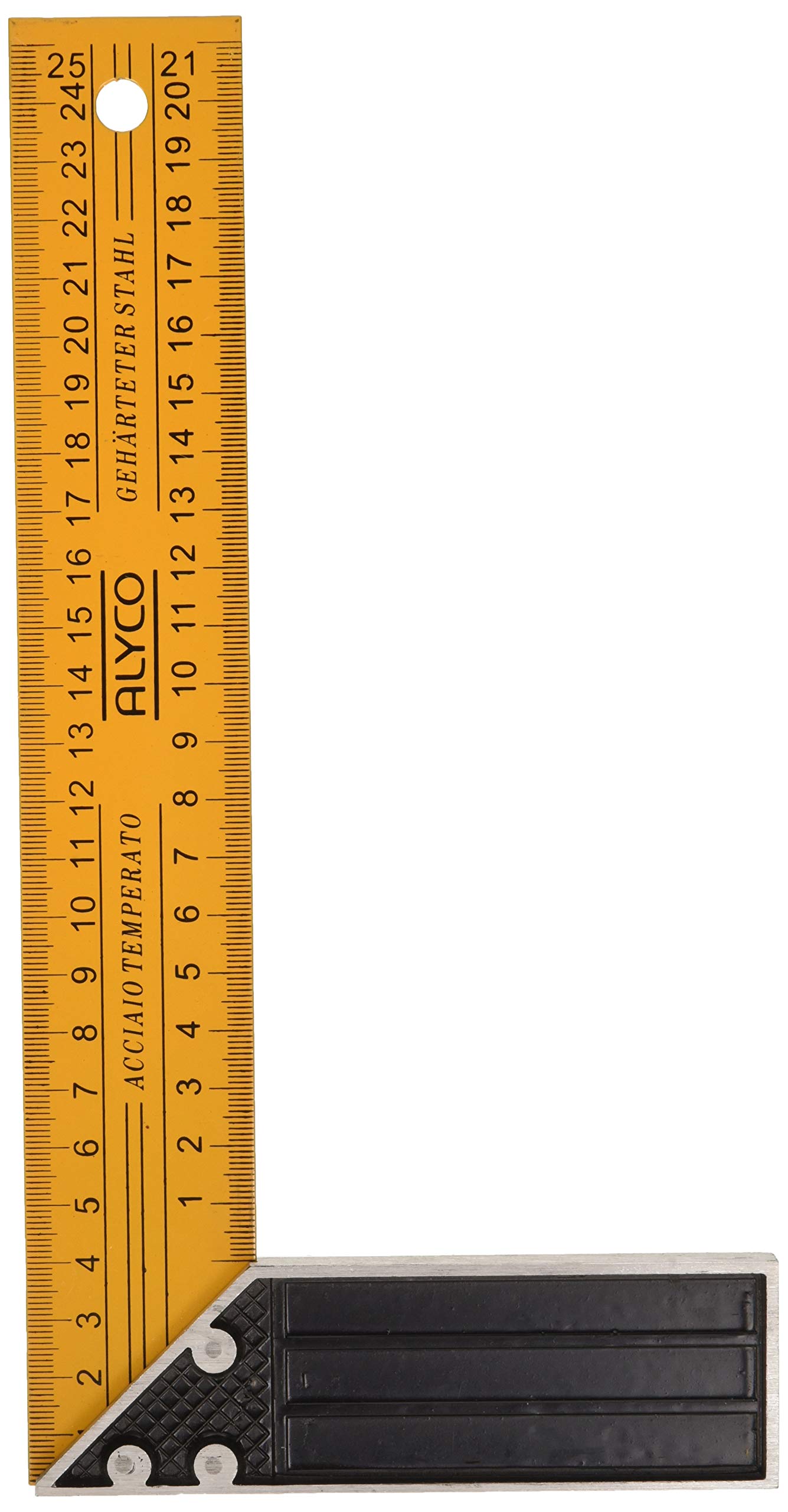 Alyco - Tempered Steel Square with Aluminium Handle, 250 mm – 197390