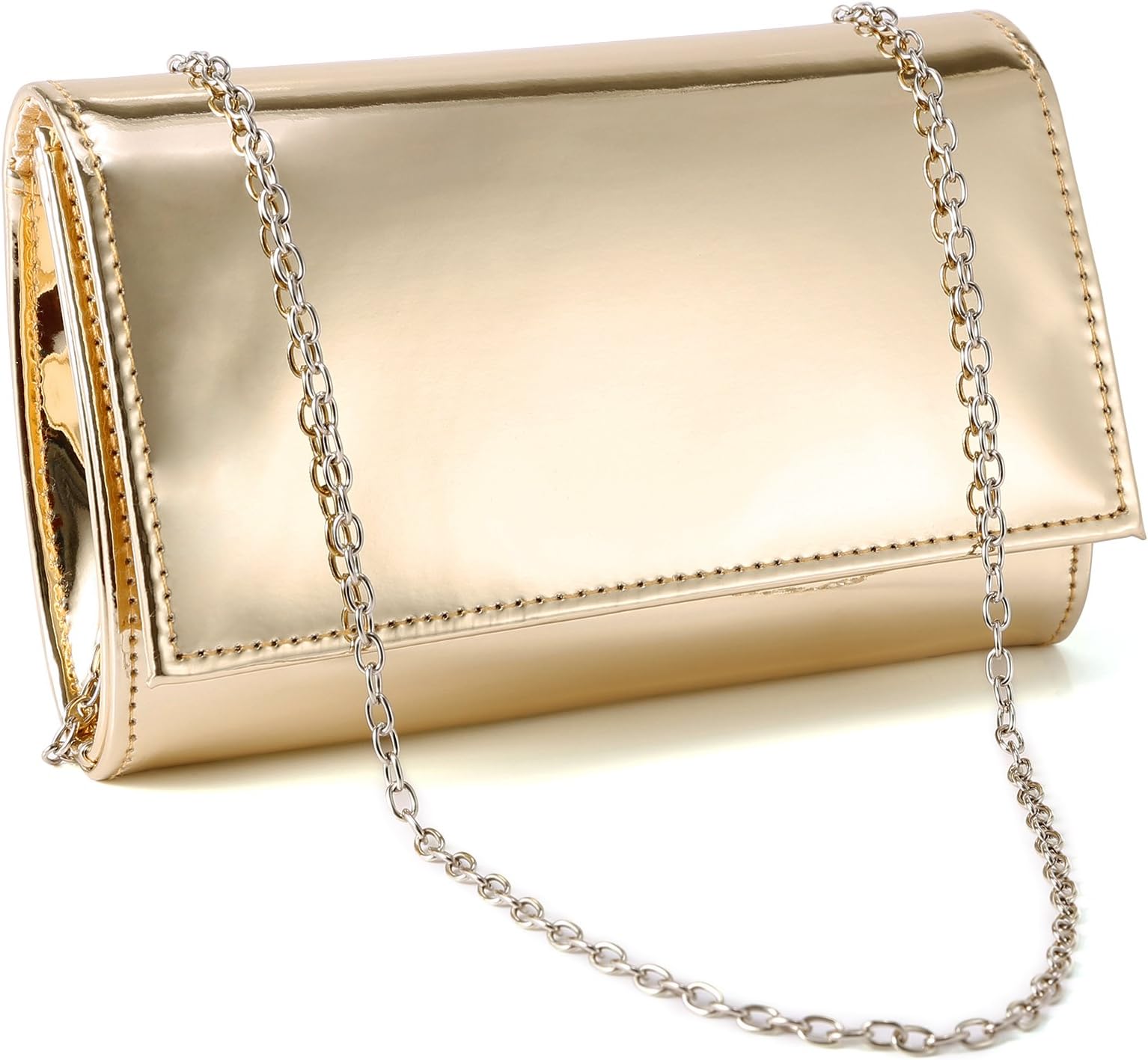 Shiny High-Gloss Patent Leather Prom Clutch