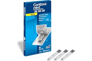 Contour Next Blood Glucose Test Strips for Diabetes – 15 Ct (1 Pack) – Accurate, No Coding, Second-Chance Sampling, Easy Blood Sugar Testing Strips On the Go, Works with All Contour Next Meters