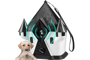 AWY-SEVEN Anti Barking Device, Upgraded 4 Adjustable Sensitivity and Frequency Level Dog Barking Control Devices & Dog Behavior Training Tools, 50 Ft Outdoor Waterproof Bark Box for Dog