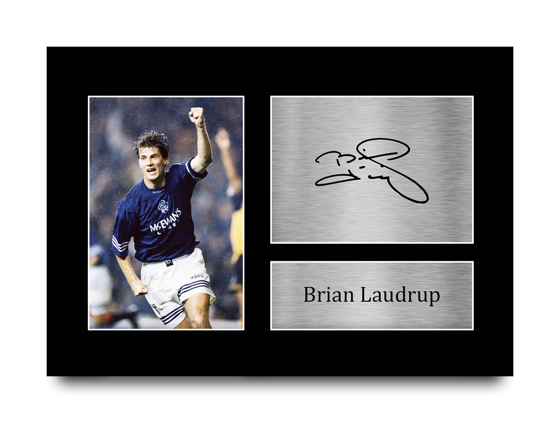 HWC Trading A4 Brian Laudrup Rangers Gifts Printed Signed Autograph Picture for Fans and Supporters - A4