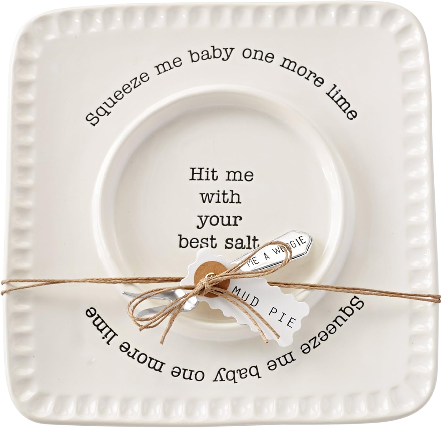  | Mud Pie Lime and Salt Rimmer Margarita Set, White: Rimming Salts & Sugars