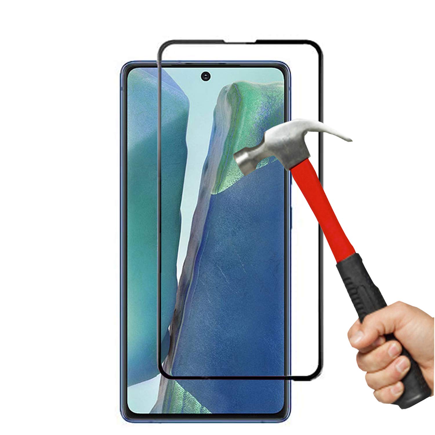 KP TECHNOLOGY Galaxy Note 20 Premium Quality Genuine Glass Explosion & Shatter Proof [Full Coverage] Screen Protector Guard Cover for Samsung Galaxy Note 20 (Galaxy Note 20 Screen Protector)