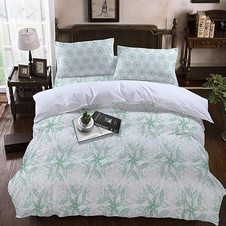 Amazon Com 4pcs King Duvet Cover Vintage Green Jacquard