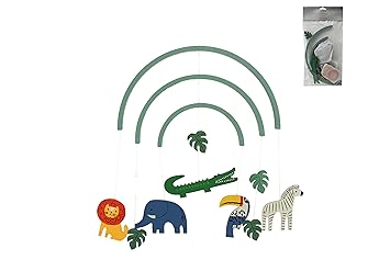 Kinder Geschenk Safari Tiere Mobile zum Aufhängen, aus Holz