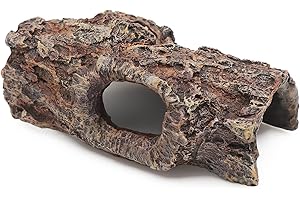 AQUA KT Reptile Climbing Cork Bark Tree Hollow Log Snake Gecko Hide for Terrarium Amphibian Habitat Decoration