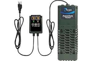 FINTECH PRODUCTS Fin-Tech 40-80 Gallon Aquarium Heater - 300 Watt Fish Tank Heater with Automatic Temperature Maintenance, Overheat Protection, and Power-Off Memory Function