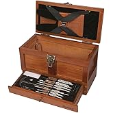 Outers 70084 25 - Piece Universal Wood Gun Cleaning Tool Chest (.22 Caliber and up), Multi, One Size