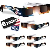 AAA Eclipse 6/12/25/50 Pack Solar Eclipse Glasses | AAS Approved 2026, ISO 12312-2 Certified | Made in USA
