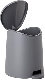 TATAY 3L Bathroom Bin with Pedal Grey Plastic Durable Compact 19x21.8x22.1 cm view 3