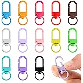 65 Pcs Colorful Metal Lobster Claw Clasps, Lanyard Clips Swivel Snap Hooks for Jewelry Making, for Key Chains Purses Straps Bag Charms Dog Tags Connector DIY Crafts, Random Mixed Color