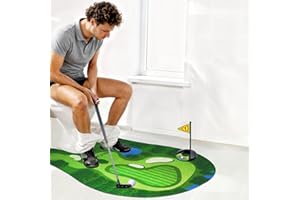 PITCOTT Toilet Golf Game, Mini Golf That Can Be Played in The Bathroom - Wonderful Toilet Time, Gag Gifts,Funny White Elephant Gift, Prank Gift for Dad Husband, Boyfriend, Men