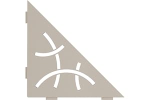 Schluter Systems Triangular Corner Shelf-E - Curve Design - Cream - (SES1D6TSC) Kerdi-Line Shower Acessory
