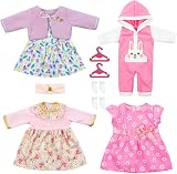 Aolso Doll Clothes 14-18 Inch 35-45 cm Set of 4 Outfits with Socks