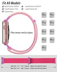 Nylon Loop Sport Band Compatible with Apple Watch