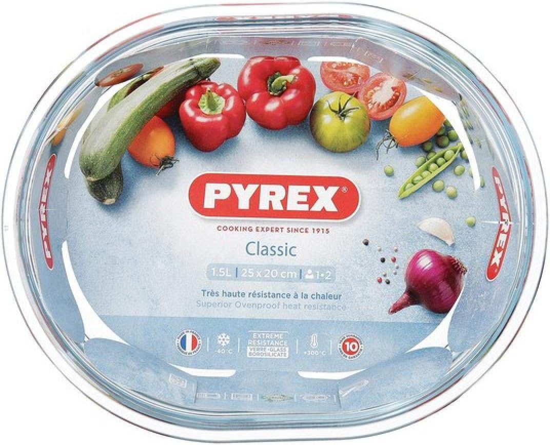PYREX Oval Pie Dish 1.5L 132B000, Clear - Image 3