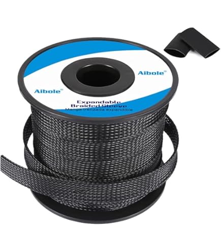 thumbnail image 2 of Techflex 1/8 Inch Braided Expandable Sleeving – Clean Cut (100ft Roll) 2 of 2