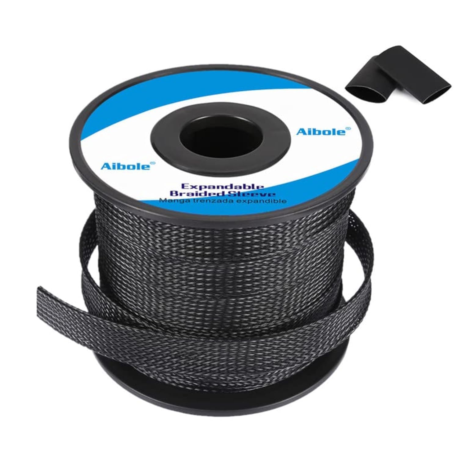 Photo 1 of 100Ft-1/8inch PET Expandable Braided Wire Sleeving,Wire Loom Cable Sleeve for TV,Computer,Home Theater,Automotive,Home Industrial,Electrical Wires,Chemical,Protect Cat from Chewing Cords,Black