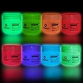 Artecho Glow in the Dark Paint - Set of 8 Colors, 20 ml / 0.7 oz Acrylic Paint for Decoration, Art Painting, Outdoor and Indo