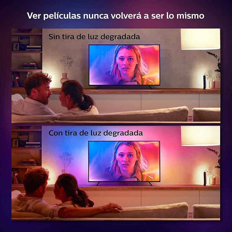 Play Gradient - Tira led inteligente, Luz blanca y luces de colores, tira de luces inteligentes de 65 Pulgadas, sincroniza con contenido de pantalla, Compatible con Alexa y Google Home