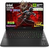 HP OMEN 16" Ultra 9 285H RTX 5070 16GB DDR5 1TB SSD Gaming Laptop | 144Hz IPS WUXGA Display, WiFi 6E, USB-C Hub, RGB Backlit Keyboard, Windows 11