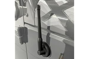 YOCTM 6'' Off-Road Short Antenna Upgrade for Jeep Wrangler JK JL JLU JT Rubicon Sahara Sport 2007-2024 FM/AM CB Shorty Antenna Replacement 1-Pack