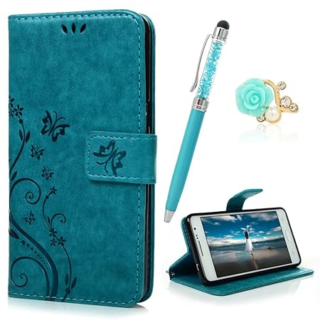 YOKIRIN Grand Prime G5308 G530 Wallet Case Schmetterling Flip Hülle Schutzhülle Zubehör PU Leder Handytasche Bookstyle Stand 