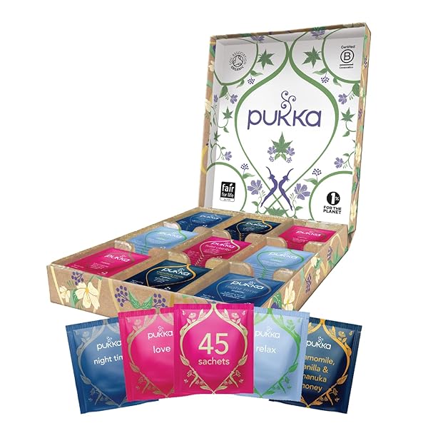 PUKKA ORGANIC TEA GIFT SET, RELAX SELECTION HERBAL...