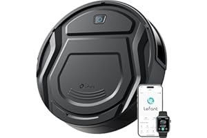 Lefant Robot aspirateur, aspiration puissante 4000 Pa, autonomie de 200 minutes, 6 modes de nettoyage, fin, silencieux, auto-