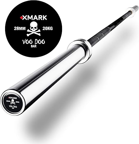 XMark Voodoo Commercial 7' Olympic Powerlifting Bar, 185,000 PSI, 1500 lb. Weight Capacity, Ultimate Performance for Olympic and Power Lifting Routines, Olympic Barbell, Weight Lifting