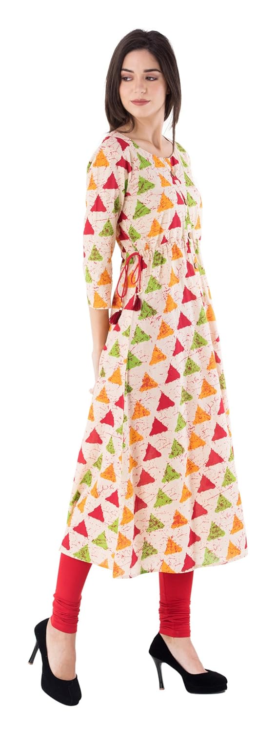 gulmohar jaipur women's cotton a-line kurta