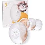 Door Stopper Wall Protector (4pk) - Quiet, Shock Absorbent Gel - Adhesive Reusable Bumper Protector, Wall Shield & Silencer f