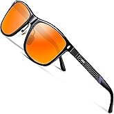 ATTCL Driving Polarized Sunglasses for Men: Lightweight Al-Mg Metal Frame UV400 Protection Classic Square for Travel & Hiking