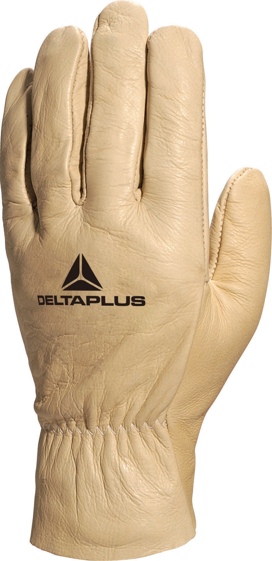Deltaplus FB14910 Cowhide Grain Leather Gloves Beige Size 10