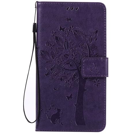 Nancen Compatible with Handyhülle Huawei Ascend Mate 7 (6,0 Zoll) Flip Schutzhülle Zubehör Lederhülle mit Silikon Back Cover 