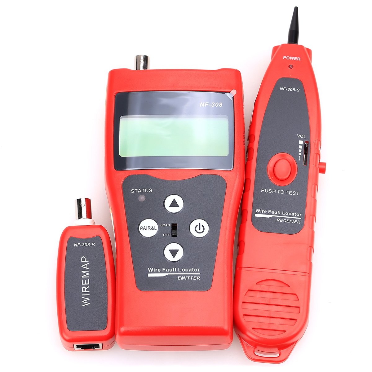 NF-308 Network Telephone Audio Cable Length With Tester Remote Identifier, orange
