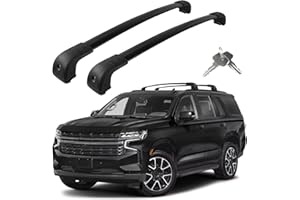 KOARIGO Roof Rack Cross Bars Compatible with Chevrolet Chevy Tahoe 2021-2025, GMC Yukon&Yukon XL, Chevrolet Suburban, Cadillac Escalade ESV, Aluminum 300LBS Anti-Theft Lock Crossbar for Bike,Snowboard,Luggage