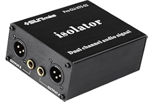 SIUNIMAS Pro GLI-XTS-02 3Pin XLR/TS/TRS 6.5inch Ground Loop Noise Isolator Box Hum Eliminator for Audio Playing System Ground Loop Isolation (Pro GLI-XTS-02)