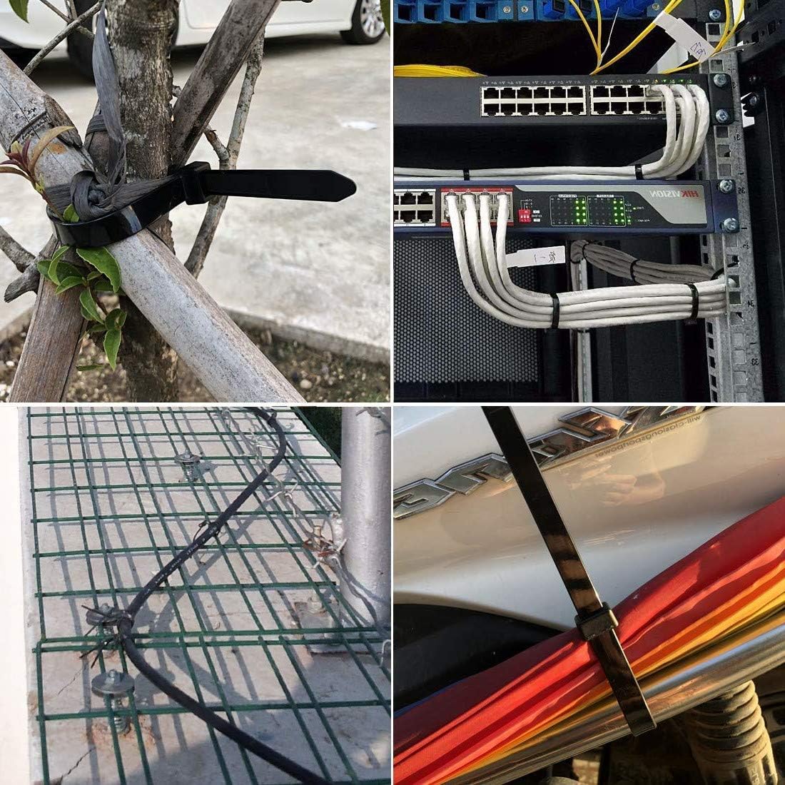 Heavy Duty Cable Zip Ties 12mmx290mm, Ultra Strong Nylon Cable Ties